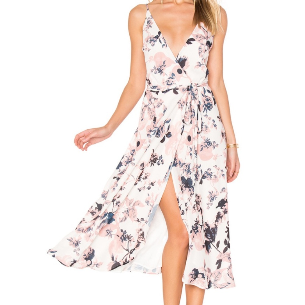 Yumi Kim Floral Midi Dress in Pink and Blue - Picture 2 of 14